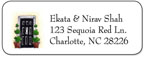 Queen Bee Personalized Return Address Labels - Black Door (LBL-21)